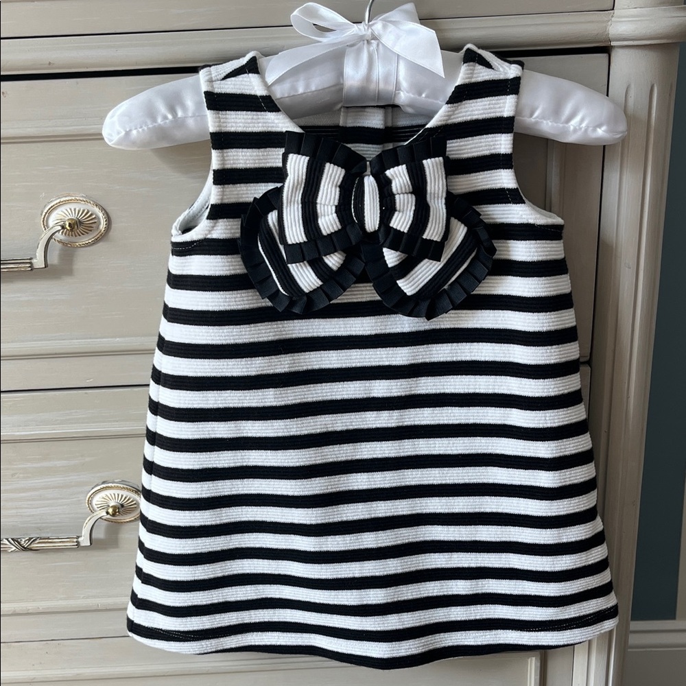 Janie and Jack Black and White Striped Dress